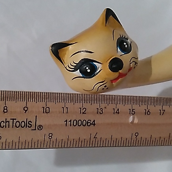 Elegant Mexican Ceramic Tan Cat Figurine Set Of 3 (B4) - Picture 8 of 16